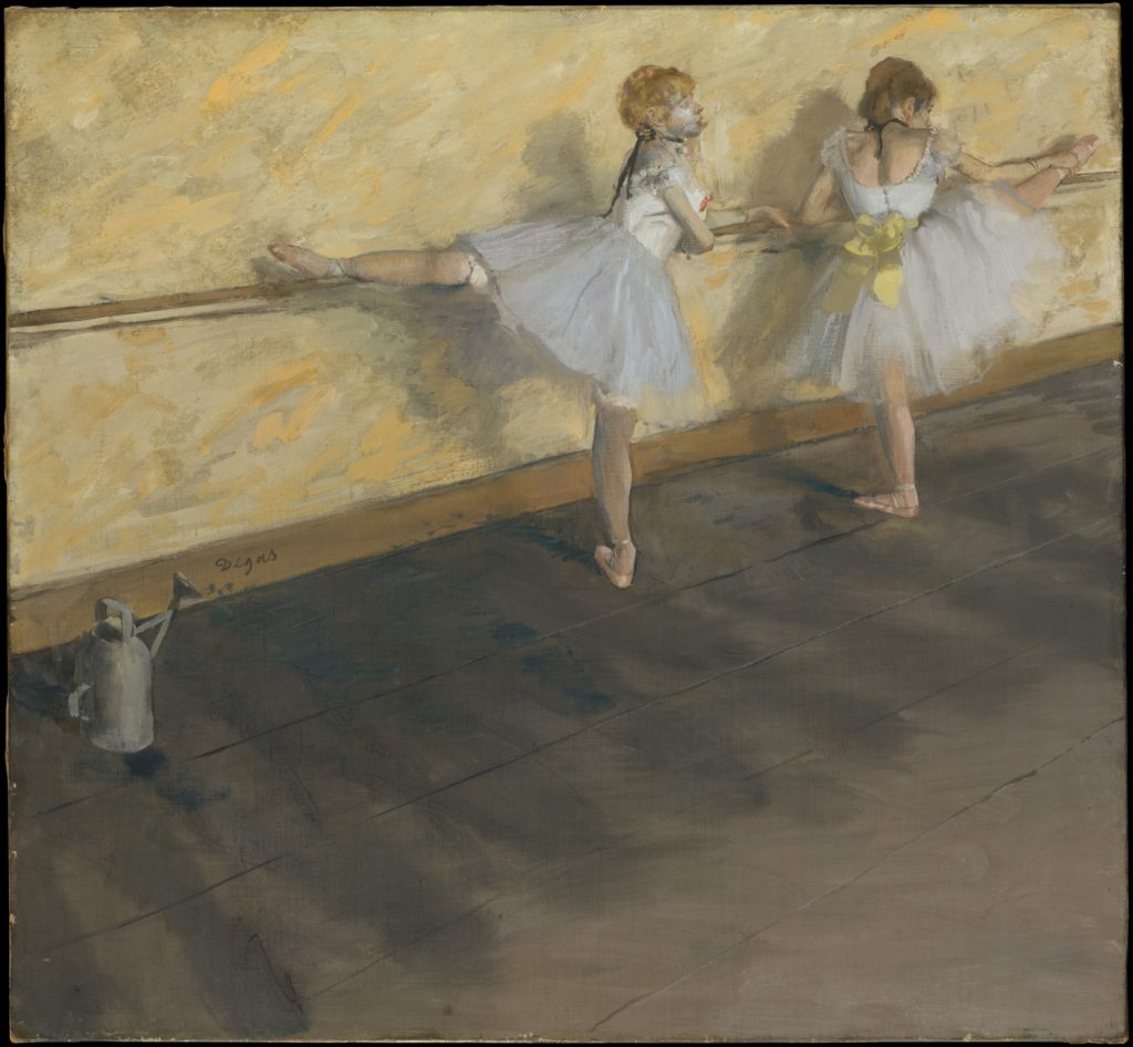 Dancers Practicing at the Barre

