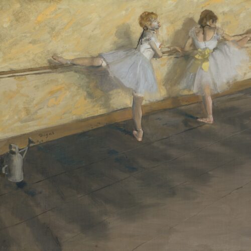 Dancers Practicing at the Barre