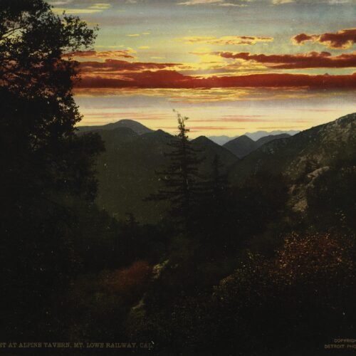 Sunset at Alpine Tavern, Mt. Lowe Railway, California