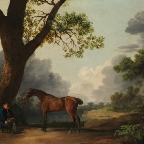 The Third Duke of Dorset’s Hunter with a Groom and a Dog
